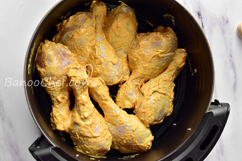 ساق مرغ با سس مایونز در هواپز