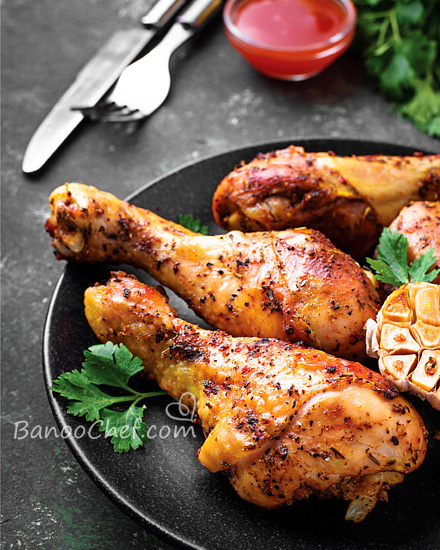 ساق مرغ با سس مایونز در هواپز