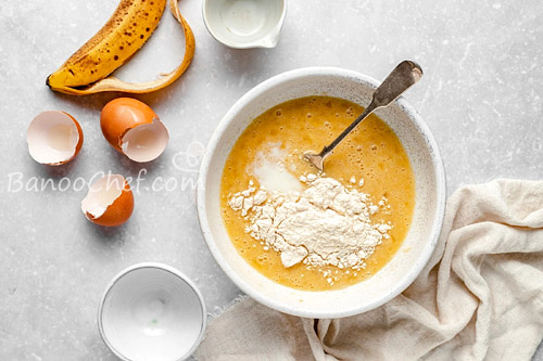 طرز تهیه مینی پنکیک موز و نارگیل پنکیک کودک ( موز و نارگیل )