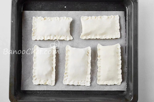 طرز تهیه پیراشکی مرغ با خمیر پفکی پیراشکی مرغ و اسفناج با خمیر هزارلا