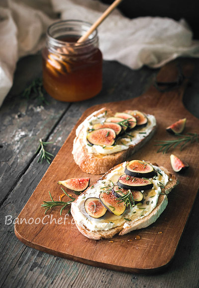 بروشتای انجیر ( تست انجیر و پنیر )