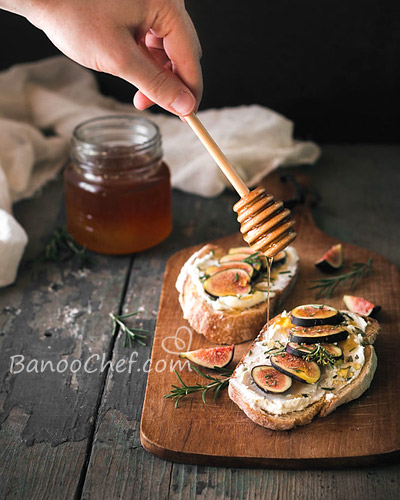 بروشتای انجیر ( تست انجیر و پنیر )