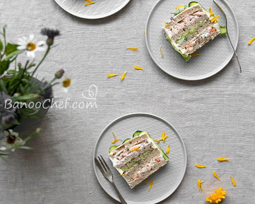 کیک سالاد الویه ( کیک مرغ )