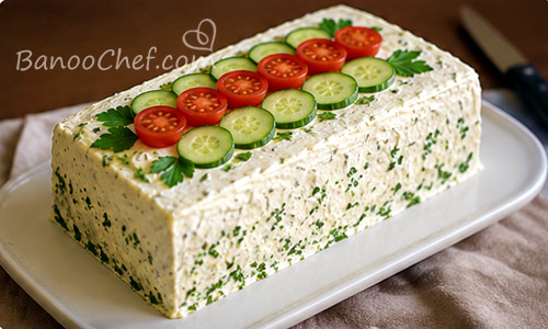 کیک سالاد الویه ( کیک مرغ )