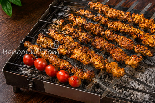 جوجه کباب با سس انار