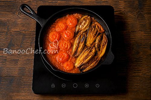 خورش بادمجان بدون گوشت