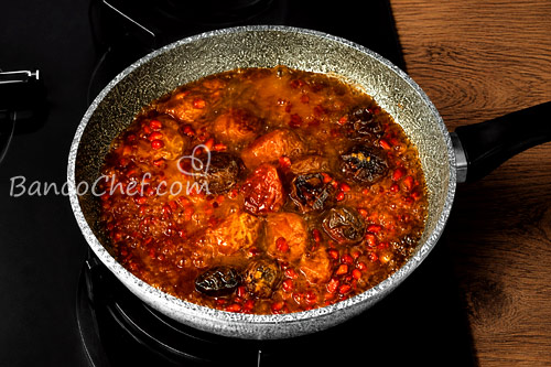 خورش آلو و انار طرز تهیه سس آلو و انار