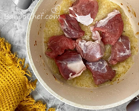 خورش کدو حلوایی با گوشت