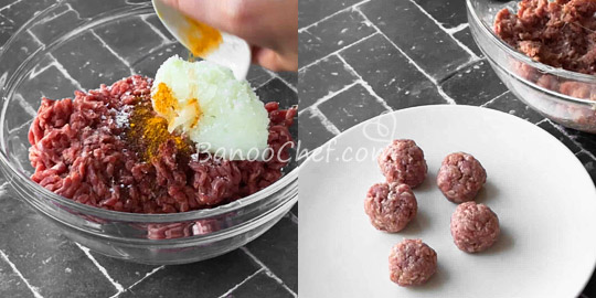 ته چین با کوفته بوقلمون