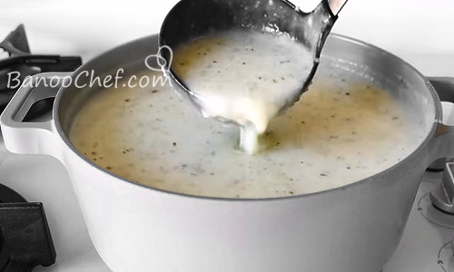 طرز تهیه آش دوغ بدون نخود و تخم مرغ