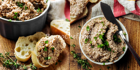 پاته گیاهی قارچ و گردو