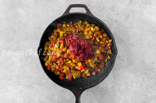 یتیمچه ( خوراک گوجه و بادمجان )