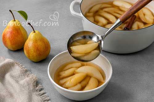 کمپوت گلابی کمپوت خانگی