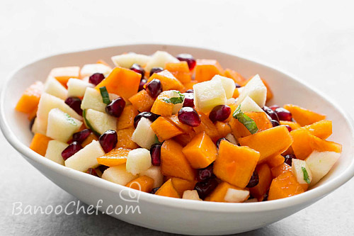 سالاد خرمالو و انار