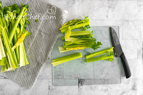 کرفس منجمد آموزش بلانچ و فریز کردن کرفس