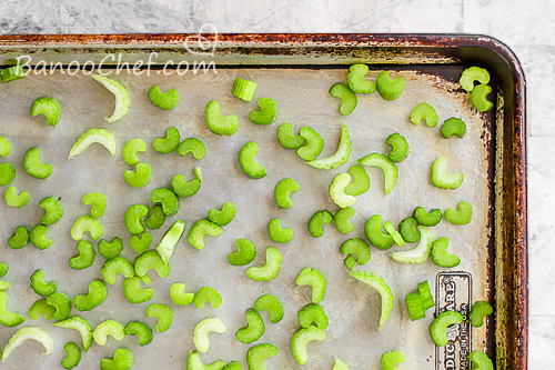 کرفس منجمد آموزش بلانچ و فریز کردن کرفس