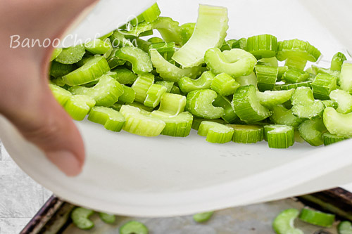 کرفس منجمد آموزش بلانچ و فریز کردن کرفس