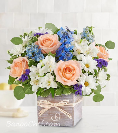 مدل های گل آرایی در گلدان رومیزی