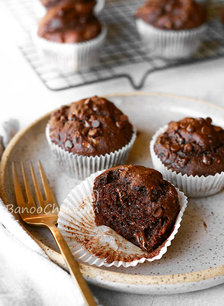 مافین موز شکلاتی