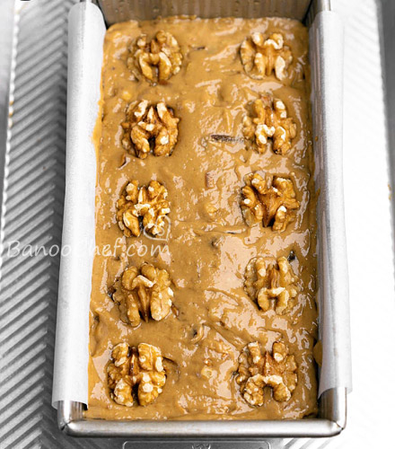 کیک قهوه با خرما و گردو