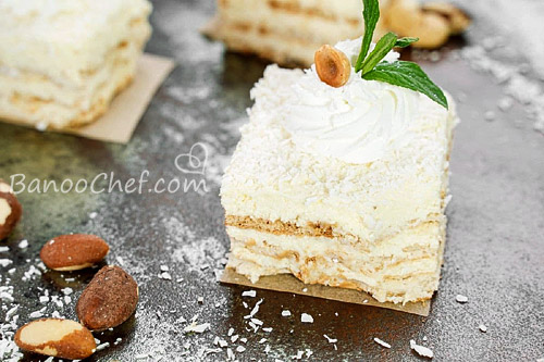 کیک دسر نارگیلی