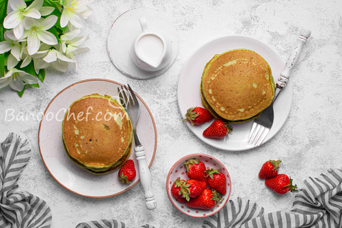 پنکیک اسفناج طرز تهیه پنکیک موز و اسفناج